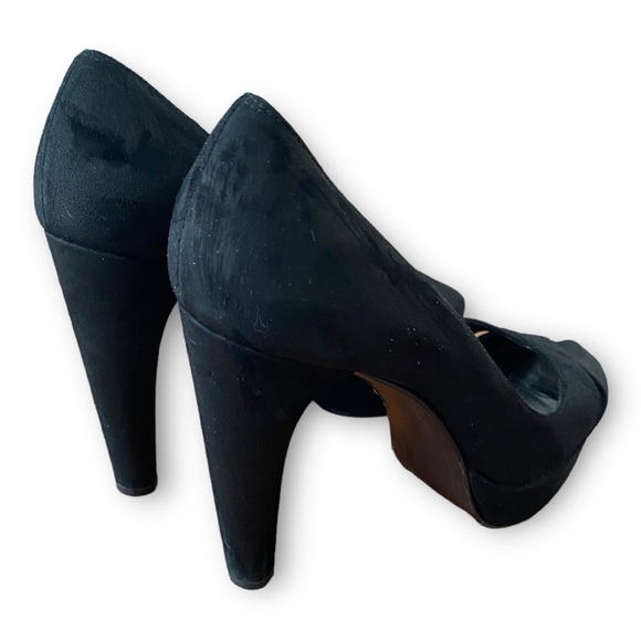 STUART WEITZMAN black suede platform heels size 8.5 - Picture 9 of 10